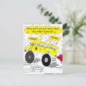 686 Monster schoolbus cartoon Briefkaart (Staand voorkant)