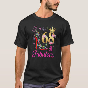 68 en Fabulous 68 jaar oude 68e buikvlinders H T-shirt