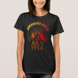 68 jaar Geweldige sinds juli 1954 68e verjaardag T-shirt
