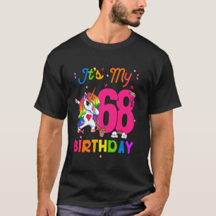 68 jaar oude eenhoorn Het is mijn 68e verjaardag m T-shirt