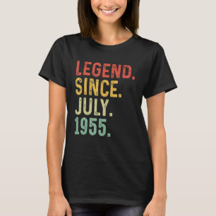 68 jaar oude legende sinds juli 1955 68ste verjaar t-shirt