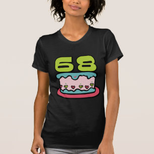68-jarige vogelbeker t-shirt