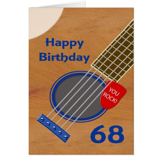 68e anniversaire Guitare Joueur Anniversaire (Devant)