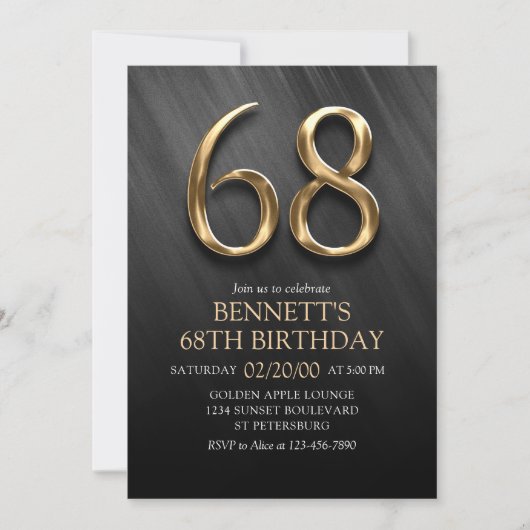 68e Invitation d'anniversaire (Devant)