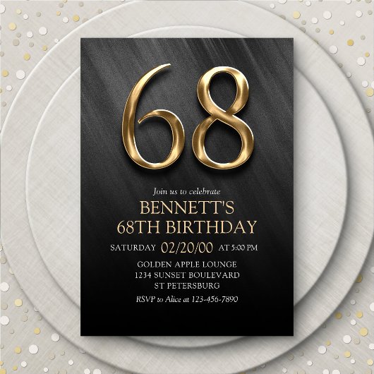 68e Invitation d'anniversaire