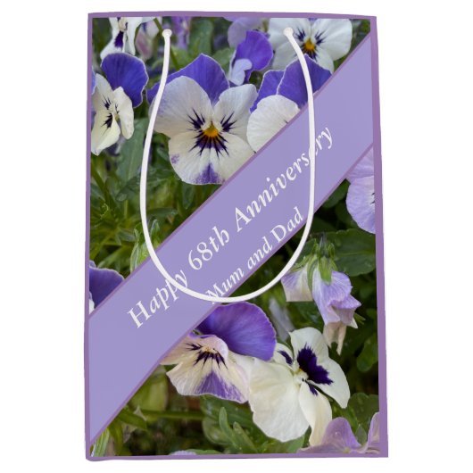 68e Jubileum bewerkbaar Medium Cadeauzakje (Voorkant)