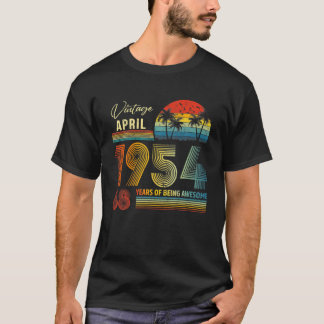 68e verjaardag  april 1954 68 jaar oude cadeau t-shirt