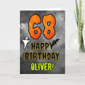 68e verjaardag: Eerie Halloween Theme + Aangepaste Kaart (Voorkant)