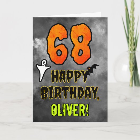 68e verjaardag: Eerie Halloween Theme + Aangepaste Kaart (Voorkant)