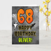 68e verjaardag: Eerie Halloween Theme + Aangepaste Kaart (Gele Bloem)