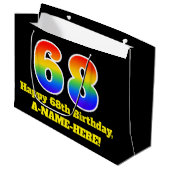 68ste verjaardag ~ Leuk, Kleurrijk, Levendig, Rege Groot Cadeauzakje (Voorkant Gekanteld)