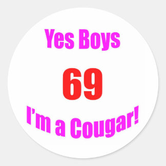 69 Cougar Verjaardag Ronde Sticker