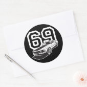 69 Fastback Ronde Sticker (Envelop)