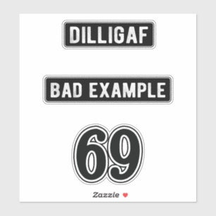 69 Helm-Stickers Sticker