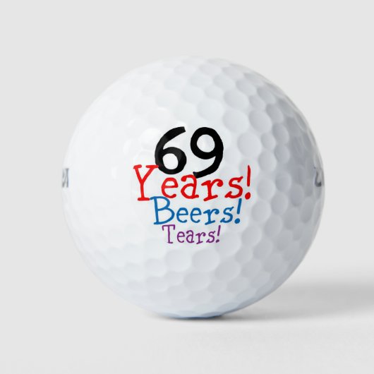69 jaar bieren tranen golfballen (Voorkant)