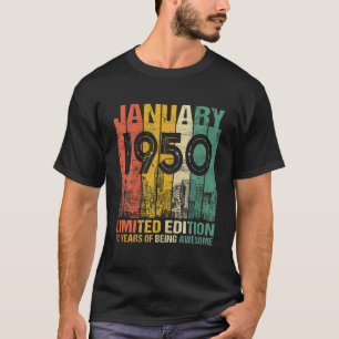 69 jaar oud Januari 1953 Limited Edition 69th Birt T-shirt