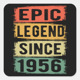 69 jaar oude Bday 1956 Epic Legend 69ste verjaarda Vierkante Sticker