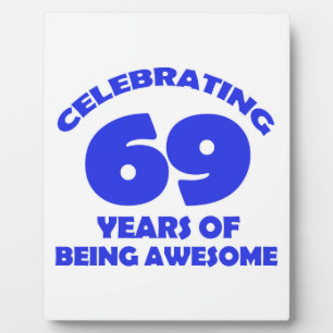 69-JAAR OUDE BIRTHDAY-DESIGN FOTOPLAAT