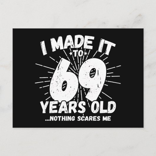 69 Jaar Oude Sarcastische Meme Leuk 69e Verjaardag Briefkaart (Voorkant)