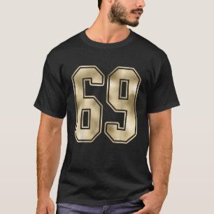 69 Overzichtsnummer 69 Sportfan Jersey Stijl T-shirt