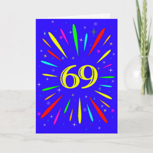 69e anniversaire carte d'explosion