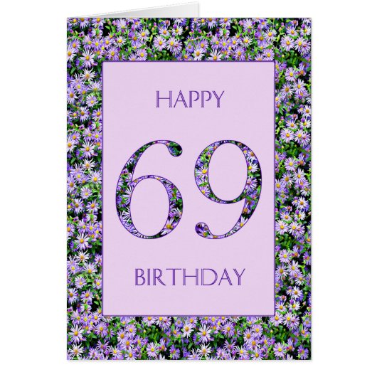 69e anniversaire de marguerites violettes (Devant)