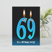 69e anniversaire Invitation de fête (Debout devant)