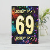 69e anniversaire Invitation fête feux d'artifice (Debout devant)