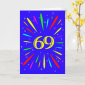 69e 'Birthday Explosion'-Kaart Kaart (Gele Bloem)