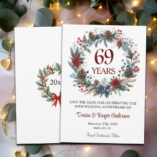 69e huwelijksjubileum Winter Save The Date
