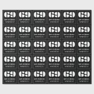 69e verjaardag: Art Deco geïnspireerd look "69" &  Cadeaupapier