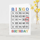 69e verjaardag Bingo kaart (Gele Bloem)