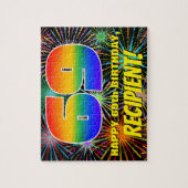 69e verjaardag: Fun, kleurrijk gevuurwerk Legpuzzel (Verticaal)