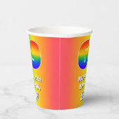 69e verjaardag: kleurrijk, vun regenboogpatroon #  papieren bekers (Rechts)