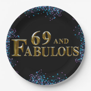 69e verjaardag papieren bordje