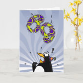69e verjaardag - Penguin Surprise Card Kaart (Gele Bloem)