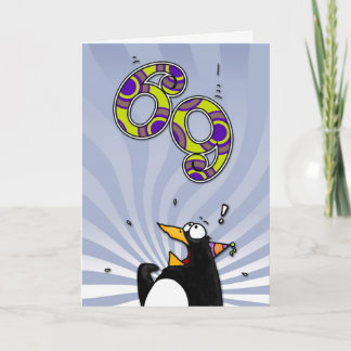 69e verjaardag - Penguin Surprise Card Kaart