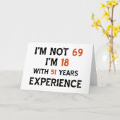 69ste verjaardagsdesign kaart (Gele Bloem)