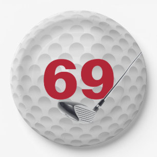 69th Birthday Golf Ball Design Papier Bord
