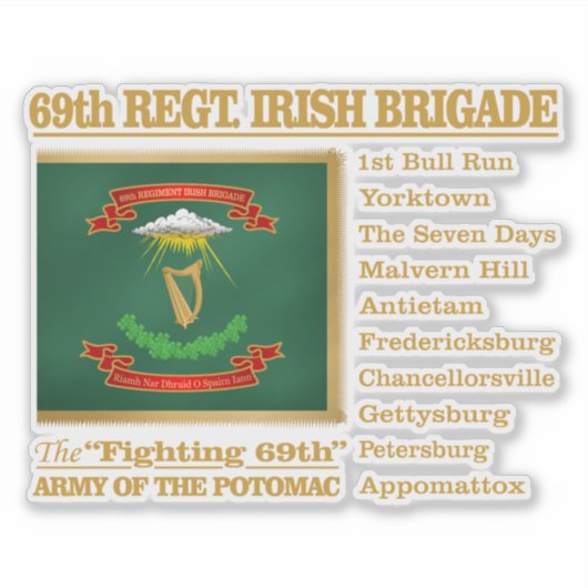 69th Regiment, Ierse Brigade (BH) Sticker (Voorkant)