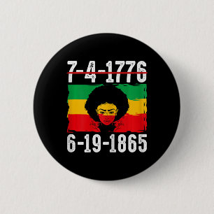 6-19-1865 Afro-Amerikaanse zwarte geschiedenis Maa Ronde Button 5,7 Cm