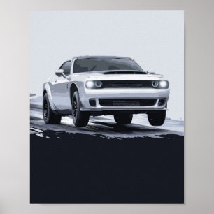 6.2L LANCEERBESTURING HELLCAT DRAG RADIAL REDEYE i Poster