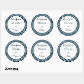 6 - 3" Favor Stickers Deep Moroccan Blue (Vel)