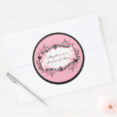 6 - 3" Favor Stickers Girly Butterfly Zebra Print (Envelop)