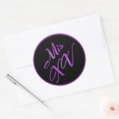 6 - 3" Favor Stickers Mis XV Paarse Morado (Envelop)