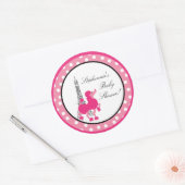 6 - 3" Favor Stickers Roze Poodle Paris Eiffel (Envelop)