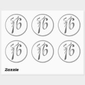 6 - 3" Favor Stickers Sweet 16 White Silver Party (Feuille)