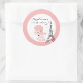 6 - 3" Favoriser les autocollants Poodle rose à Pa (Sac)