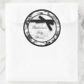 6 - 3" Favoriser Stickers Black White Toile Tissu (Sac)