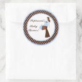 6 - 3" Favoriser Stickers Blue Mod Maman Pois (Sac)